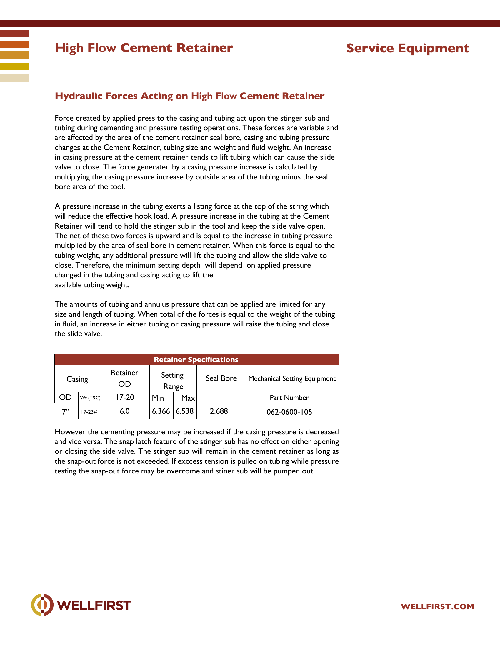 High Flow Cement Retainer