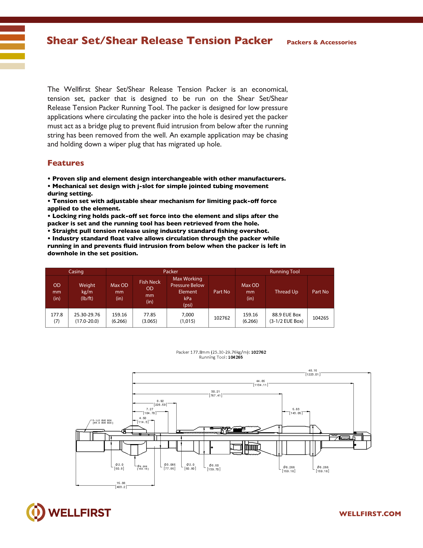Shear Set Shear Release Tension Packer