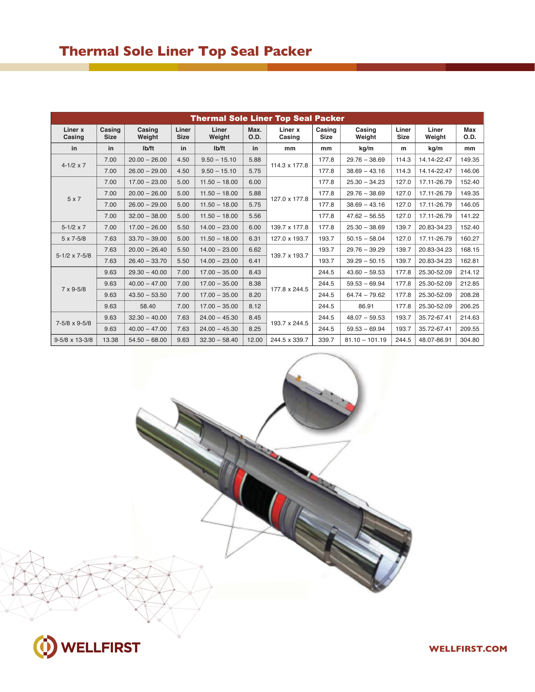Thermal Sole Liner Top Seal Packer